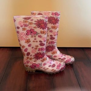 Coach Floral Rain boots 8 women’s